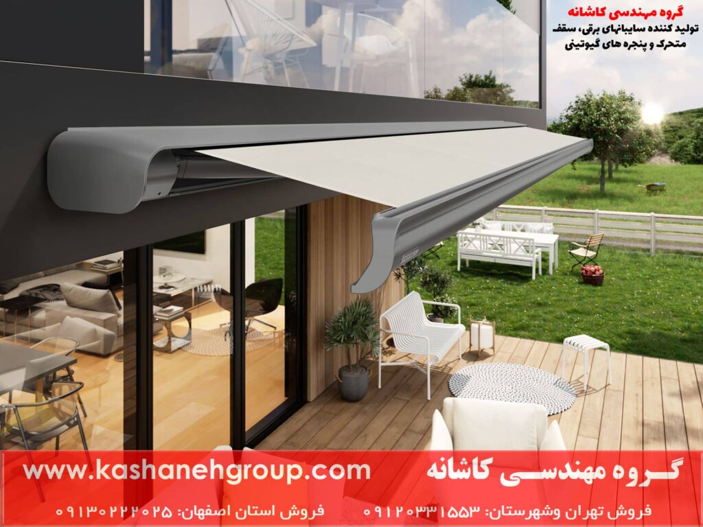 نمونه سازه سایه بان برقی آلومینیومی جنس عالی - بهترین تولید کننده سایه بان برقی در ایران، تولید کننده سقف متحرک در ایران، سقف برقی